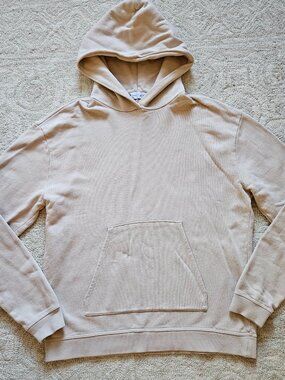 John Elliott Hoodie Sweatshirt "4" or XL Men's Beige Tan Athleisure Casual USED